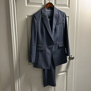 Tailored Theory pant suit in powder blue